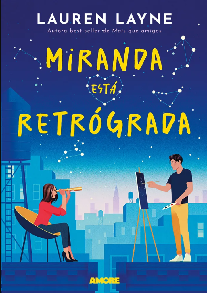 Capa do livro Miranda está retrógrada, de Lauren Layne, publicado pela VR Editora. Projeto com serviço de preparação de originais e tratamento de texto.